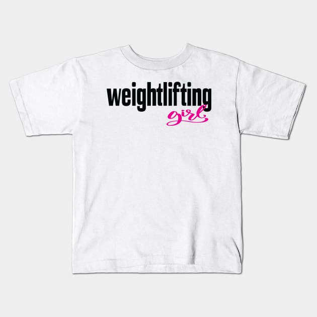 Weightlifting Girl Kids T-Shirt by ProjectX23Red